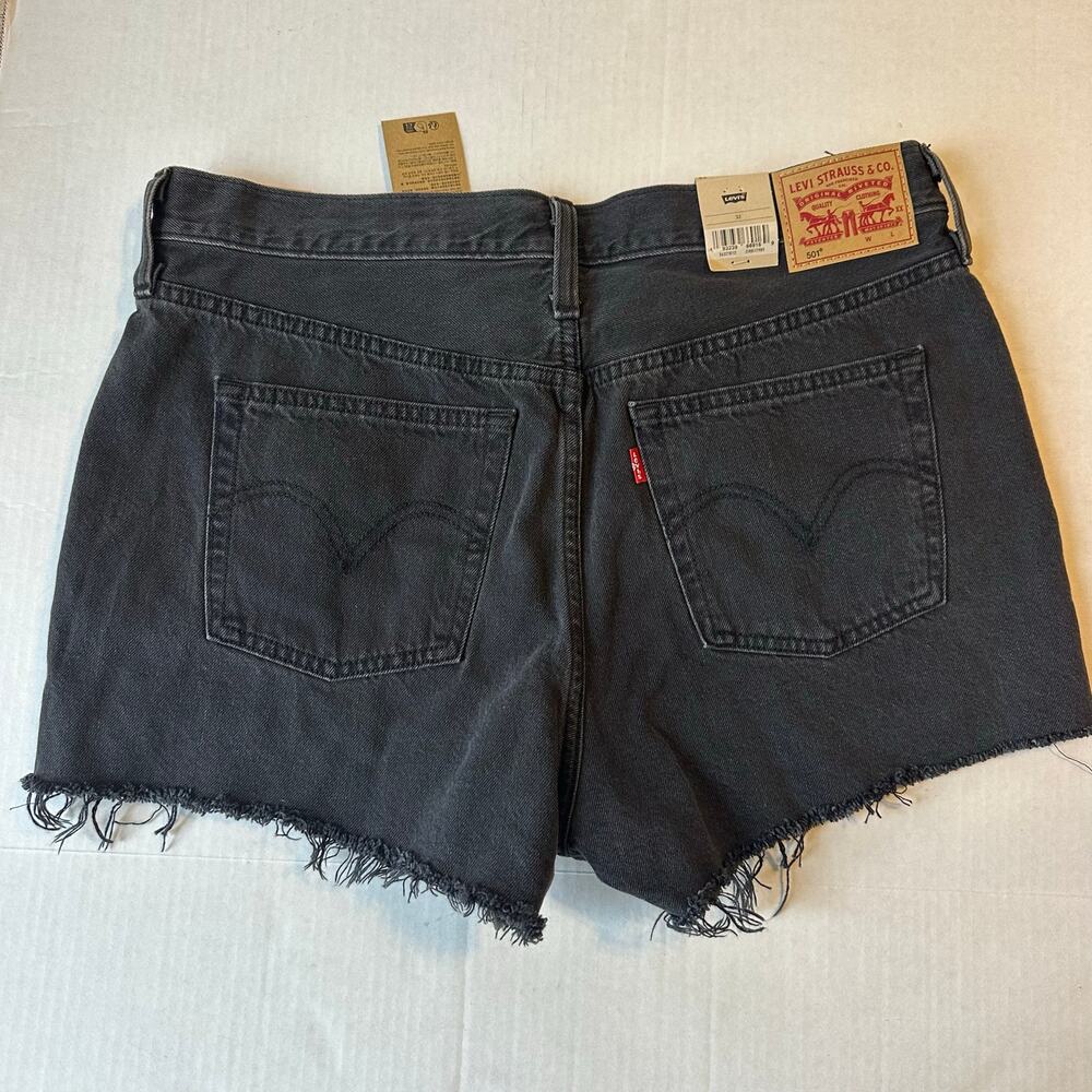 NEW‎ Levis 501 Black Shorts Sz 32 - Picture 2 of 10